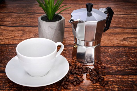 Kawiarka Ciśnieniowa Aluminiowa Perkolator 3 Filiżanki Z Uchwytem I Zaworem