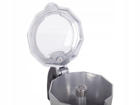 Kawiarka Elektryczna 6 Filiżanek 300Ml 480W Aluminium Z Okienkiem Z Rączką
