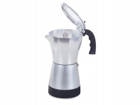 Kawiarka Elektryczna 6 Filiżanek 300Ml 480W Aluminium Z Okienkiem Z Rączką