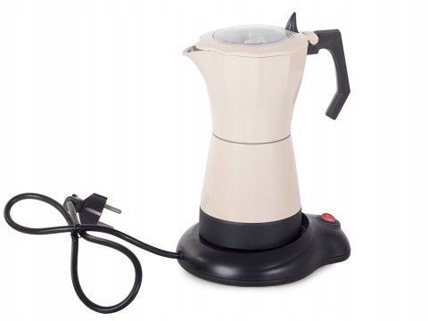 Kawiarka Elektryczna 6 Filiżanek 300Ml Aluminiowa 480W Zaparzacz Do Kawy