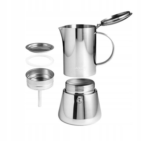 Kawiarka Espresso 350Ml Stal Nierdzewna Na Kuchence Z Uchwytem Termicznym