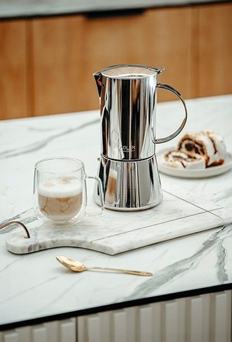 Kawiarka Espresso 350Ml Stal Nierdzewna Na Kuchence Z Uchwytem Termicznym
