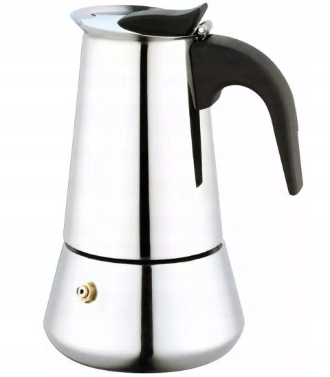 Kawiarka Espresso 9 Filiżanek 450Ml Ze Stali Nierdzewnej Na Indukcję I Gaz