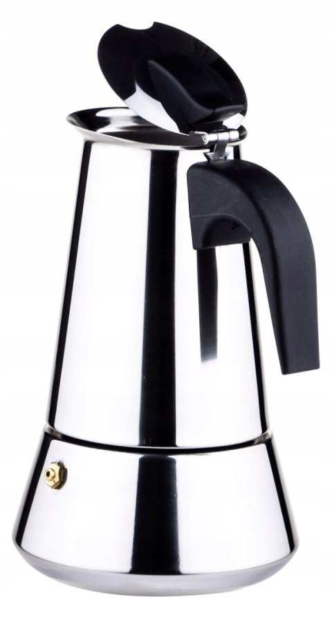 Kawiarka Espresso 9 Filiżanek 450Ml Ze Stali Nierdzewnej Na Indukcję I Gaz
