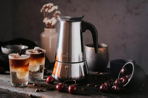 Kawiarka Espresso 9 Filiżanek 450Ml Ze Stali Nierdzewnej Na Indukcję I Gaz