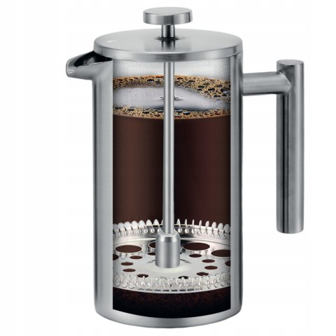 Kawiarka French Press 1000 Ml Stal 304 Tłok Izolacja Termiczna Satynowa