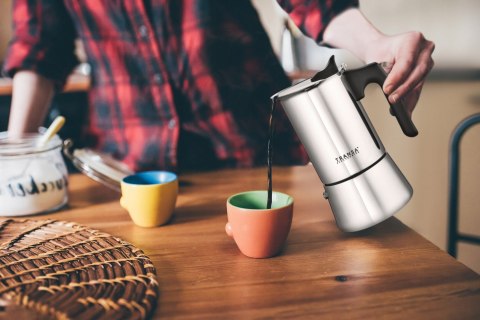 Kawiarka Stal Nierdzewna 12-Filiżanek 600Ml Zaworem Bezpieczeństwa Do Domu