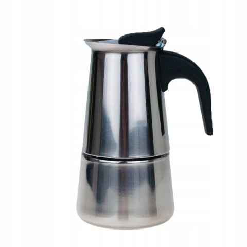 Kawiarka Stalowa 2 Filiżanki 100Ml Espresso - Bezpieczna, Elegancka, 18/10