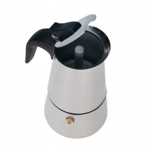 Kawiarka Stalowa 2 Filiżanki 100Ml Espresso - Bezpieczna, Elegancka, 18/10