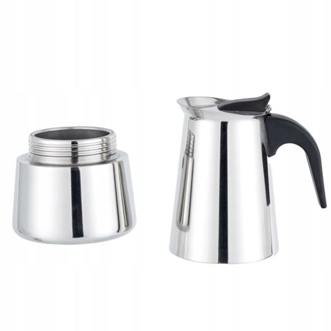 Kawiarka Stalowa 300Ml Na 6 Espresso - Do Kuchenek Gazowych, Indukcyjnych