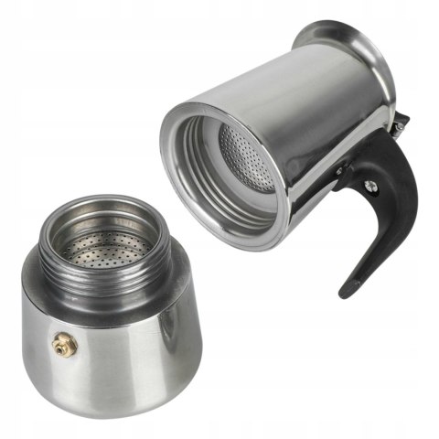 Kawiarka Stalowa 300Ml Na 6 Espresso - Do Kuchenek Gazowych, Indukcyjnych