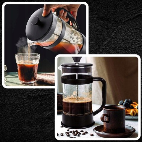 Profesjonalny Zaparzacz French Press 1L Szklany - Ekspres Do Kawy I Herbaty