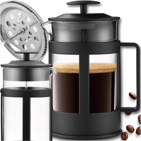 Profesjonalny Zaparzacz French Press 1L Szklany - Ekspres Do Kawy I Herbaty