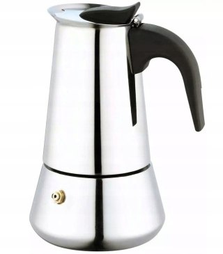 Stalowa Kawiarka Espresso 600Ml 12 Filiżanek - Uniwersalna Indukcja/Gaz