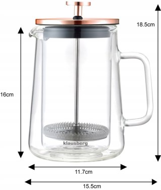 Szklany French Press 600Ml Klausberg - Doskonała Parzenie Kawy I Herbaty