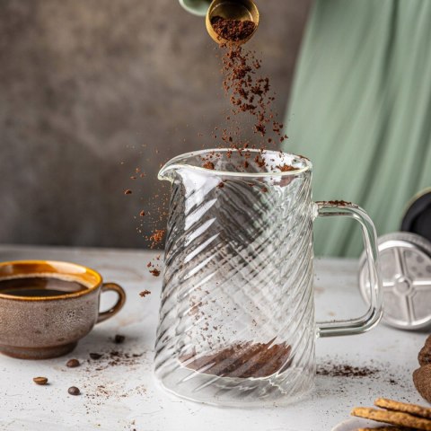 Szklany French Press 600Ml Klausberg Złoty Zaparzacz Do Kawy I Herbaty