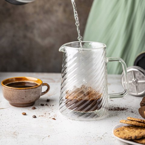 Szklany French Press 600Ml Klausberg Złoty Zaparzacz Do Kawy I Herbaty