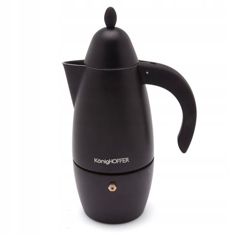 Włoska Kawiarka Konighoffer 6 Filiżane Kafeterka Espresso Prestigio Black
