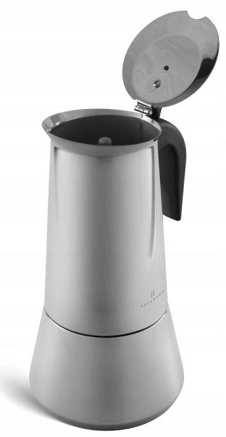 Zaparzacz Kawy Aluminiowy 600 Ml 12 Filiżanek Indukcja Polerowany Lekki