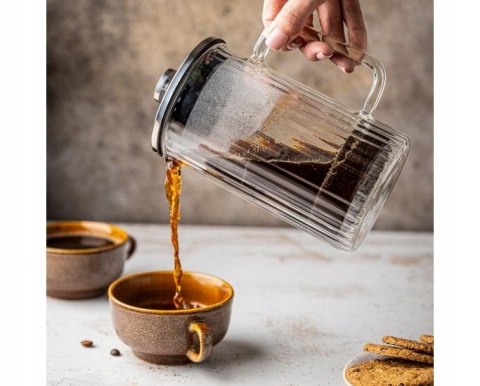 Zaparzacz Szklany 600 Ml French Press Do Kawy, Herbaty I Ziół Z Dociskiem