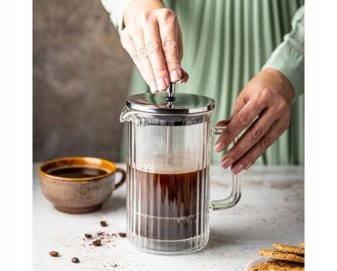 Zaparzacz Szklany 600 Ml French Press Do Kawy, Herbaty I Ziół Z Dociskiem