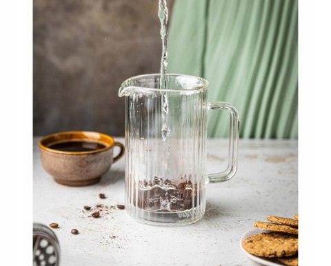 Zaparzacz Szklany 600 Ml French Press Do Kawy, Herbaty I Ziół Z Dociskiem