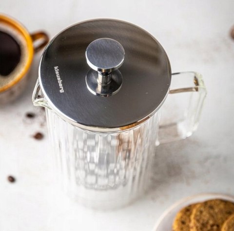 Zaparzacz Szklany 600 Ml French Press Do Kawy, Herbaty I Ziół Z Dociskiem