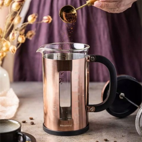 Zaparzacz Tłokowy 1000 Ml - Klausberg, Kawa, Herbata, Zioła, Rose Gold