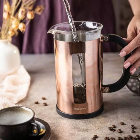 Zaparzacz Tłokowy 1000 Ml - Klausberg, Kawa, Herbata, Zioła, Rose Gold