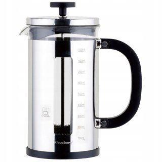 Zaparzacz Tłokowy 1000Ml Stal + Borokrzemowe Klausberg Do Kawy Herbaty Ziół