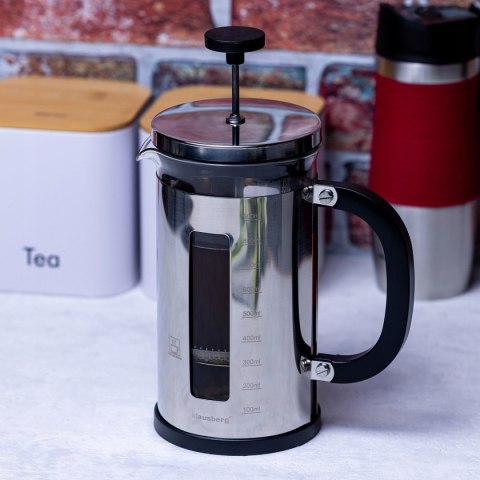 Zaparzacz Tłokowy 1000Ml Stal + Borokrzemowe Klausberg Do Kawy Herbaty Ziół