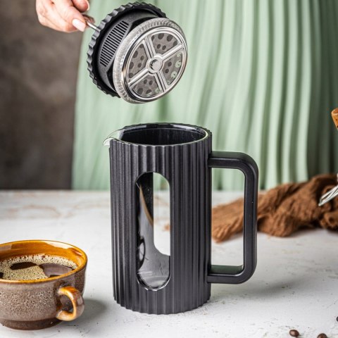 Zaparzacz Tłokowy French Press 1000Ml Czarny Klausberg Szkło Borokrzemowe