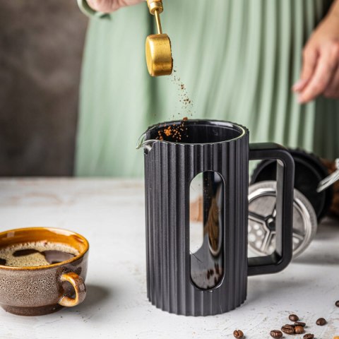 Zaparzacz Tłokowy French Press 1000Ml Czarny Klausberg Szkło Borokrzemowe