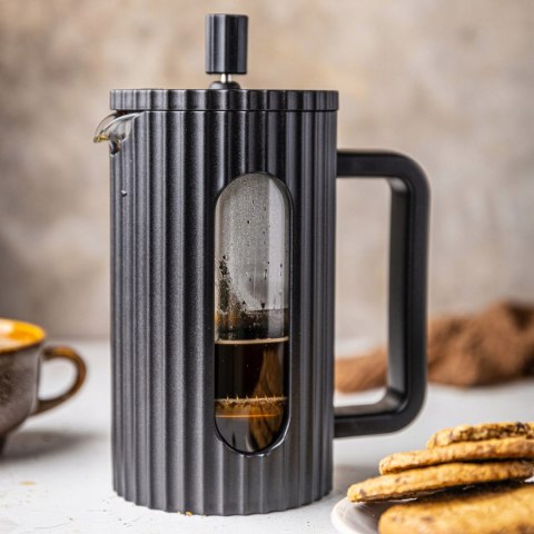 Zaparzacz Tłokowy French Press 1000Ml Czarny Klausberg Szkło Borokrzemowe