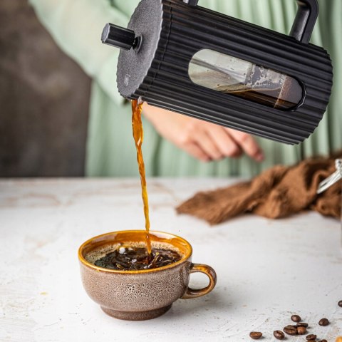 Zaparzacz Tłokowy French Press 1000Ml Czarny Klausberg Szkło Borokrzemowe