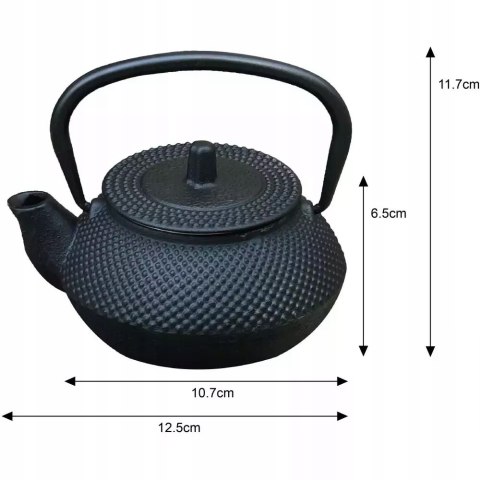 Zaparzacz Żeliwny King Hoff, 300 Ml Do Herbaty I Ziół, Z Filtrem Stali