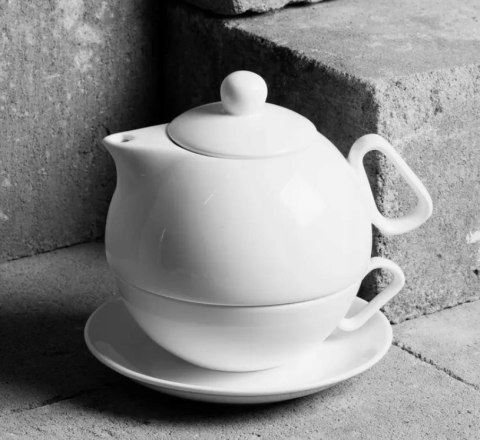 Zestaw Do Herbaty Ambition Salsa Dzbanek 375Ml + Filiżanka 175Ml Porcelana