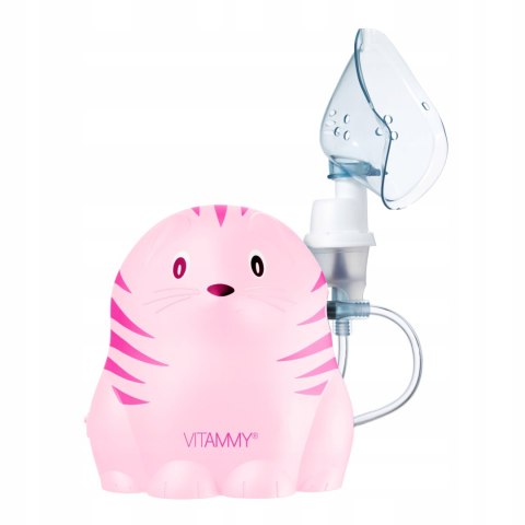 Inhalator Dla Dzieci Vitammy Gattino Pink - Przyjazny Kot, Włoski Design