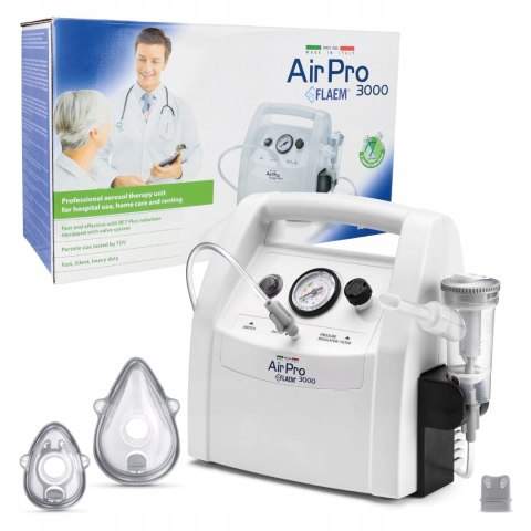 Inhalator Flaem Airpro 3000 Plus - Nebulizator Rf7, Regulacja Ciśnienia