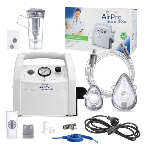 Inhalator Flaem Airpro 3000 Plus - Nebulizator Rf7, Regulacja Ciśnienia