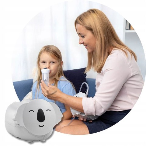 Inhalator Koala Dla Dzieci 2 Tryby, Małej Cząsteczki, 3 Maski, Cichy TÜV