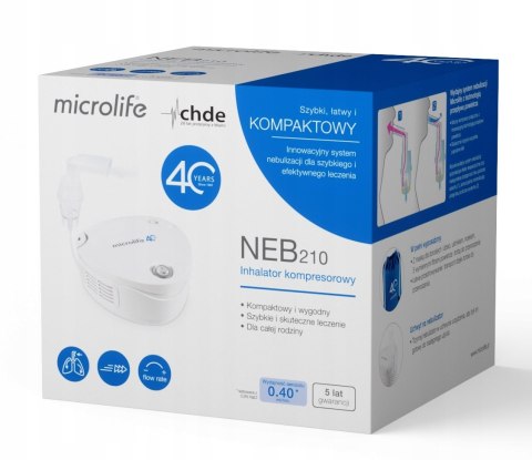 Inhalator Microlife Neb 210 Pneumatyczny Z Solą Fizjologiczną I Akcesoriami