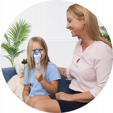 Inhalator Nebulizator Flaem Nebulair+ Rf7 Dla Dzieci 2 Prędkości, Maski TÜV