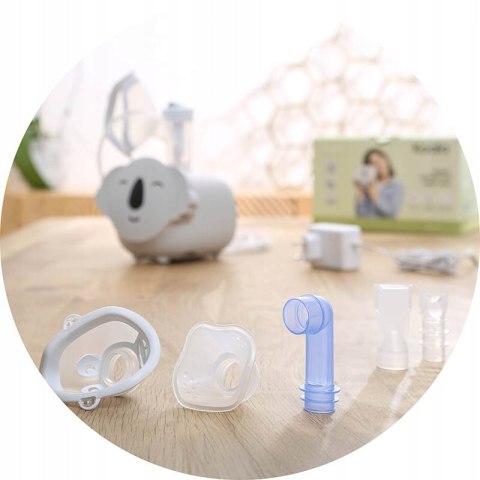 Inhalator Nebulizator Koala Flaem 2 Tryby 3 Maski Cichy Dla Dzieci I Rodzin