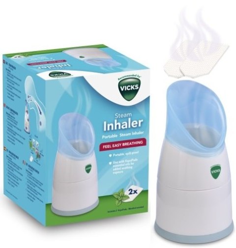 Inhalator Parowy Vicks Steam V1300eu02-2 Wkładki Mentolowe Łagodzi Objawy