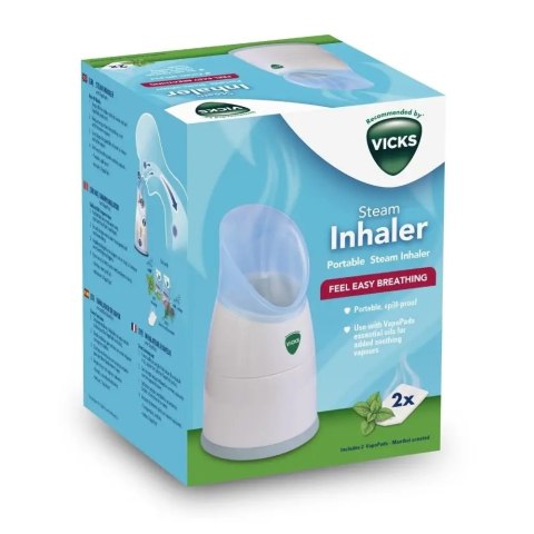 Inhalator Parowy Vicks Steam V1300eu02-2 Wkładki Mentolowe Łagodzi Objawy
