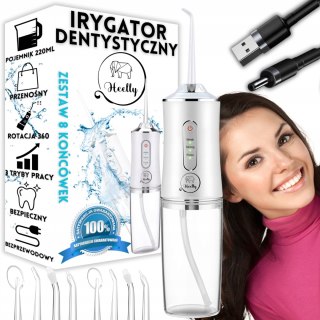 Irygator Bezprzewodowy Heelly 8 Dysz 3 Tryby 50-125 Psi 220Ml 2500 Impulsów