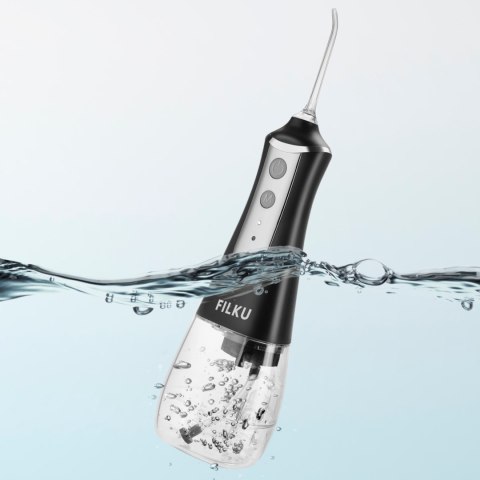 Irygator Dentystyczny Bezprzewodowy 3 Tryby 5 Dysz 300Ml Ipx6 Czarny
