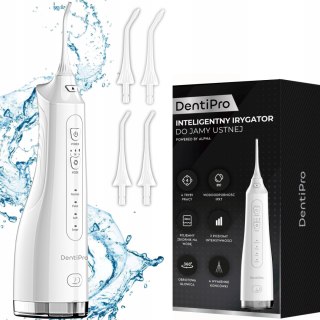 Irygator Do Zębów Dentipro 4 Tryby, 3 Poziomy, 300Ml, 4 Końcówki, Ipx7