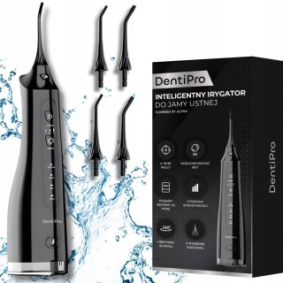 Irygator Do Zębów Dentipro Top 4 Tryby, 4 Dysze, Bezprzewodowy 300Ml Ipx7